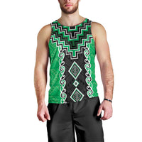 Green Niho Taniwha Mix Poutama Men Tank Top Unique Taniko Aotearoa LT01 - Polynesian Pride