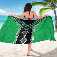 Green Niho Taniwha Mix Poutama Sarong Unique Taniko Aotearoa