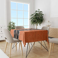 Orange Niho Taniwha Mix Poutama Tablecloth Unique Taniko Aotearoa LT01 - Polynesian Pride