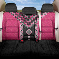Pink Niho Taniwha Mix Poutama Back Car Seat Cover Unique Taniko Aotearoa