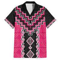 Pink Niho Taniwha Mix Poutama Hawaiian Shirt Unique Taniko Aotearoa LT01 Pink - Polynesian Pride