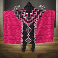 Pink Niho Taniwha Mix Poutama Hooded Blanket Unique Taniko Aotearoa LT01 - Polynesian Pride