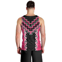 Pink Niho Taniwha Mix Poutama Men Tank Top Unique Taniko Aotearoa LT01 - Polynesian Pride