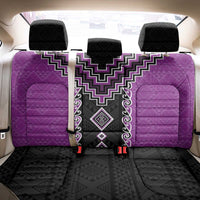 Purple Niho Taniwha Mix Poutama Back Car Seat Cover Unique Taniko Aotearoa