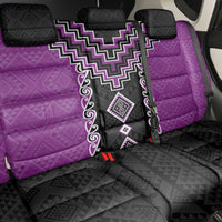 Purple Niho Taniwha Mix Poutama Back Car Seat Cover Unique Taniko Aotearoa