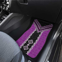 Purple Niho Taniwha Mix Poutama Car Mats Unique Taniko Aotearoa LT01 - Polynesian Pride