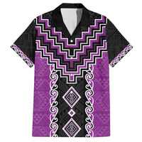 Purple Niho Taniwha Mix Poutama Hawaiian Shirt Unique Taniko Aotearoa LT01 Purple - Polynesian Pride