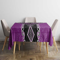 Purple Niho Taniwha Mix Poutama Tablecloth Unique Taniko Aotearoa LT01 - Polynesian Pride