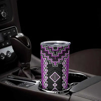 Purple Niho Taniwha Mix Poutama Tumbler Cup Unique Taniko Aotearoa LT01 - Polynesian Pride