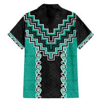 Teal Niho Taniwha Mix Poutama Hawaiian Shirt Unique Taniko Aotearoa LT01 - Polynesian Pride