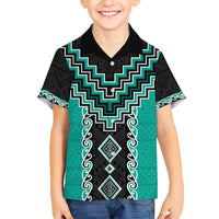 Teal Niho Taniwha Mix Poutama Hawaiian Shirt Unique Taniko Aotearoa LT01 - Polynesian Pride