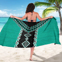 Teal Niho Taniwha Mix Poutama Sarong Unique Taniko Aotearoa