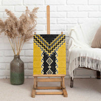 Yellow Niho Taniwha Mix Poutama Canvas Wall Art Unique Taniko Aotearoa LT01 - Polynesian Pride
