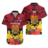 Papua New Guinea Hawaiian Shirt Bird Of Paradise Mix Polynesian Pattern LT01 - Polynesian Pride