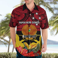 Papua New Guinea Hawaiian Shirt Bird Of Paradise Mix Polynesian Pattern LT01 - Polynesian Pride