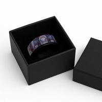 Purple Pastel Paua Shell Pattern Unique Spinner Ring - Polynesian Pride