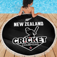 New Zealand Cricket Beach Blanket Aotearoa Black Cap Come On LT01 - Polynesian Pride