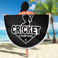 New Zealand Cricket Beach Blanket Aotearoa Black Cap Come On LT01 - Polynesian Pride