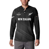 Custom New Zealand Cricket Button Sweatshirt Aotearoa Black Cap Come On
