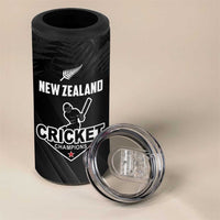 Custom New Zealand Cricket 4 in 1 Can Cooler Tumbler Aotearoa Black Cap Come On