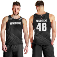 Custom New Zealand Cricket Men Tank Top Aotearoa Black Cap Come On