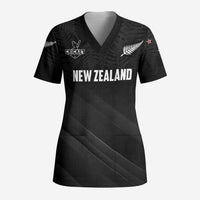 Custom New Zealand Cricket Scrub Top Aotearoa Black Cap Come On LT01 Adult Black - Polynesian Pride
