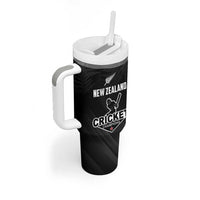 Custom New Zealand Cricket Tumbler With Handle Aotearoa Black Cap Come On