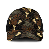 Javanese Batik Semen Baseball Net Cap Indonesian Traditional Pattern LT01 One Size Black Black - Polynesian Pride