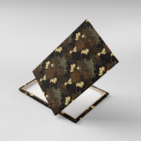 Javanese Batik Semen Canvas Wall Art Indonesian Traditional Pattern LT01 With Frame Black - Polynesian Pride