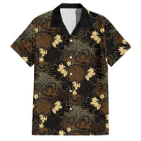 Javanese Batik Semen Family Matching Mermaid Dress and Hawaiian Shirt Indonesian Traditional Pattern LT01 Dad's Shirt - Short Sleeve Black - Polynesian Pride