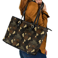 Javanese Batik Semen Leather Tote Bag Indonesian Traditional Pattern LT01 - Polynesian Pride