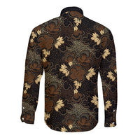 Javanese Batik Semen Long Sleeve Button Shirt Indonesian Traditional Pattern LT01 - Polynesian Pride