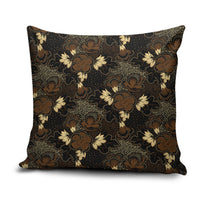 Javanese Batik Semen Pillow Cover Indonesian Traditional Pattern LT01 Black - Polynesian Pride
