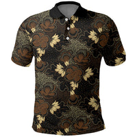 Javanese Batik Semen Polo Shirt Indonesian Traditional Pattern LT01 Black - Polynesian Pride