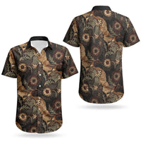 Batik Pedalaman Semen Lereng Style Couples Matching Long Sleeve Bodycon Dress and Hawaiian Shirt Indonesian Traditional Pattern LT01 - Polynesian Pride
