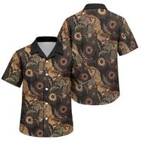 Batik Pedalaman Semen Lereng Style Family Matching Long Sleeve Bodycon Dress and Hawaiian Shirt Indonesian Traditional Pattern LT01 Son's Shirt Black - Polynesian Pride