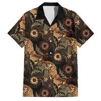Batik Pedalaman Semen Lereng Style Family Matching Puletasi and Hawaiian Shirt Indonesian Traditional Pattern LT01 Dad's Shirt - Short Sleeve Black - Polynesian Pride