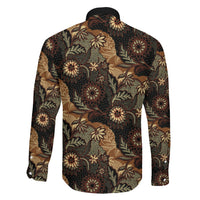 Batik Pedalaman Semen Lereng Style Family Matching Puletasi and Hawaiian Shirt Indonesian Traditional Pattern LT01 Son's Shirt Black - Polynesian Pride