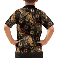Batik Pedalaman Semen Lereng Style Kid Hawaiian Shirt Indonesian Traditional Pattern LT01 - Polynesian Pride