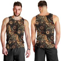Batik Pedalaman Semen Lereng Style Men Tank Top Indonesian Traditional Pattern