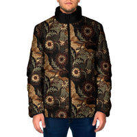 Batik Pedalaman Semen Lereng Style Padded Jacket Indonesian Traditional Pattern LT01 Men Black - Polynesian Pride