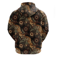 Batik Pedalaman Semen Lereng Style Zip Hoodie Indonesian Traditional Pattern LT01 - Polynesian Pride