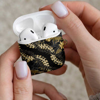 Gold Tropical Leaves Hawaii Mikioi Lei AirPods Case Luxury Stylized LT01 - Polynesian Pride