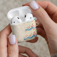 Beige Hawaii Lei Seashells Starfish AirPods Case Sandy Sylized LT01 - Polynesian Pride