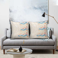 Beige Hawaii Lei Seashells Starfish Pillow Cover Sandy Sylized - Polynesian Pride