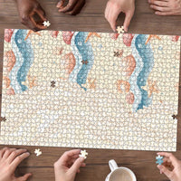 Beige Hawaii Lei Seashells Starfish Puzzle Sandy Sylized LT01 - Polynesian Pride