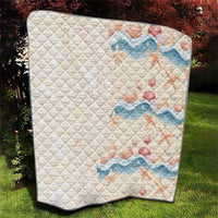 Beige Hawaii Lei Seashells Starfish Quilt Sandy Sylized - Polynesian Pride