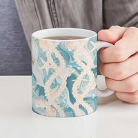 Hawaii Lei Seashells Starfish Ceramic Mug Fresh Summer Vibe LT01 - Polynesian Pride