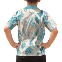 Hawaii Lei Seashells Starfish Family Matching Off Shoulder Short Dress and Hawaiian Shirt Fresh Summer Vibe LT01 - Polynesian Pride
