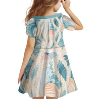Hawaii Lei Seashells Starfish Family Matching Short Sleeve Bodycon Dress and Hawaiian Shirt Fresh Summer Vibe - Polynesian Pride